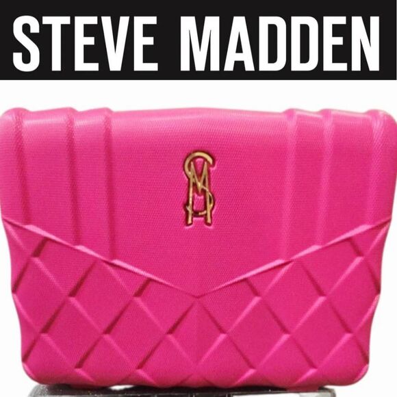 Steve Madden Freya Collection Hard Side Travel Cosmetic Case- Magenta - Picture 1 of 10